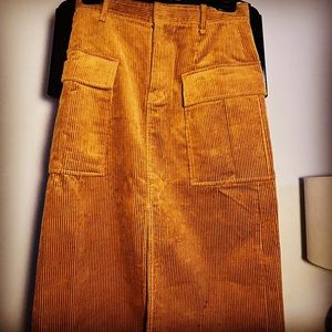 MO &CO. A-LINE SKIRT CORDUROY